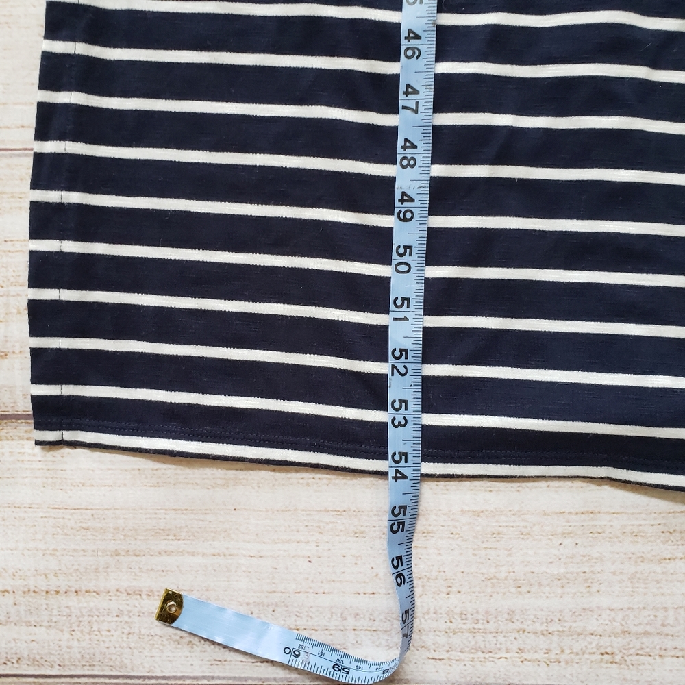 Merona Navy White Stripe Sleeveless Maxi Dress M - Picture 10 of 10